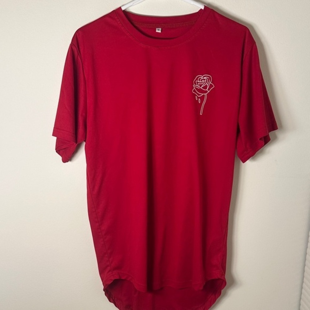 SHEIN Red Rose Graphic Tee